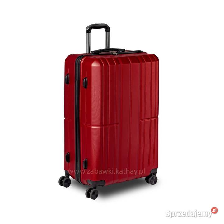 Zestaw podróżnych walizek XXL bordo 3w1 ABS wielkopolskie