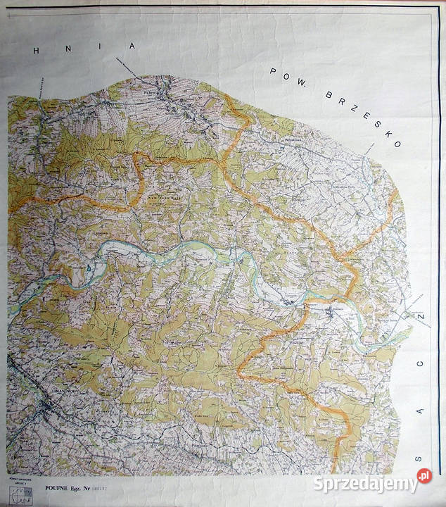 Mapa topograficzna pow limanowski 125 000 6 Limanowa