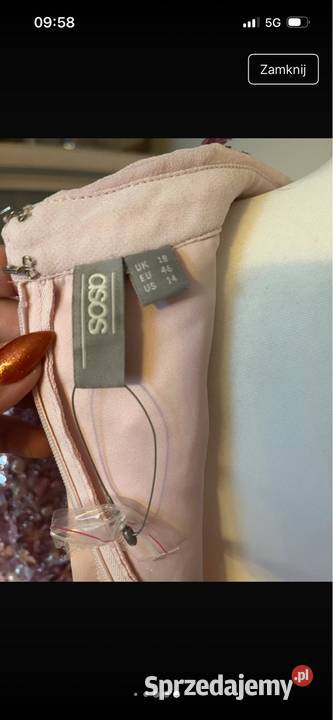 Sukienka świąteczna ślubna sylwestrowa Asos LXXL Tarnów