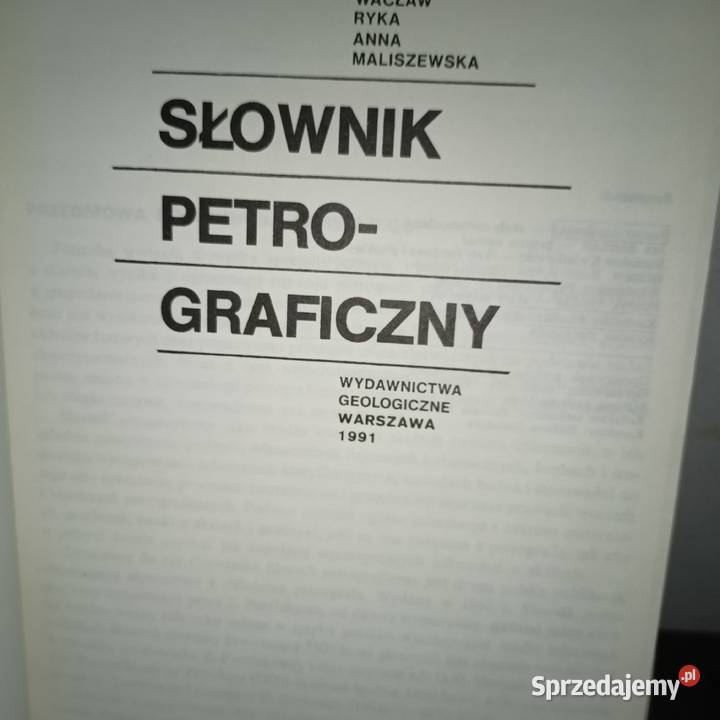 Słownik petrograficzny tanie książki zawodowe pomorskie Gdańsk