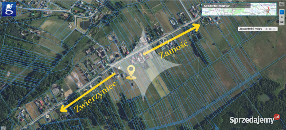 działka w Zarzeczu koło Zamościa Zarzecze