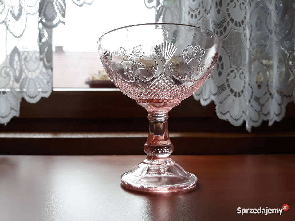 Różowy pucharek cukiernica kat 2203 Ząbkowice sprzedam