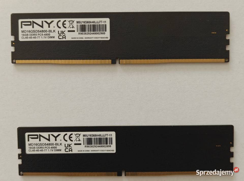 Pamięć DDR5 Ram PNY 4800 216GB CL40 Pamięci śląskie Rybnik