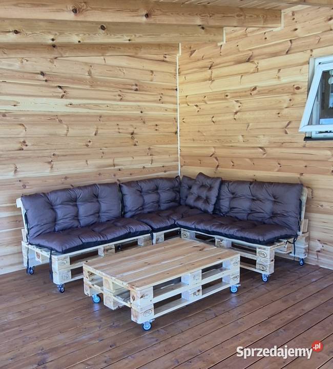 Meble z pale fotel sofa stolik Kolory Euro