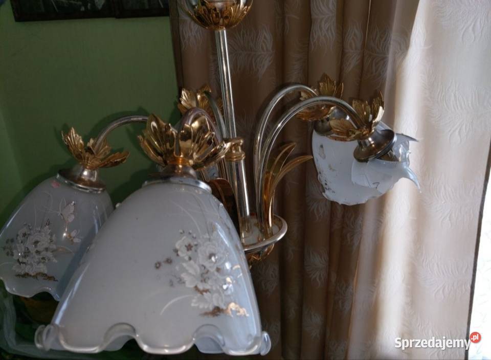 Żyrandol 5 ramienny lampa sufitowa używana Kołobrzeg sprzedam