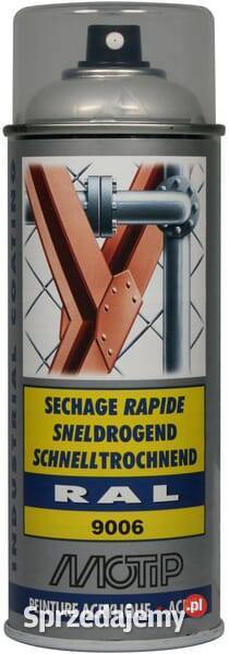 Lakier akrylowy w sprayu RAL 9006 srebrny 400 ml Kamionna