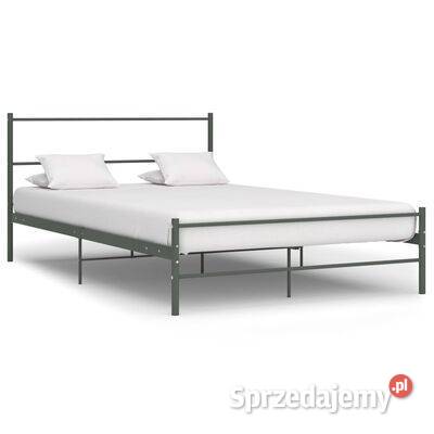 vidaXL Rama łóżka szara metalowa 160 x 200 mazowieckie Warszawa