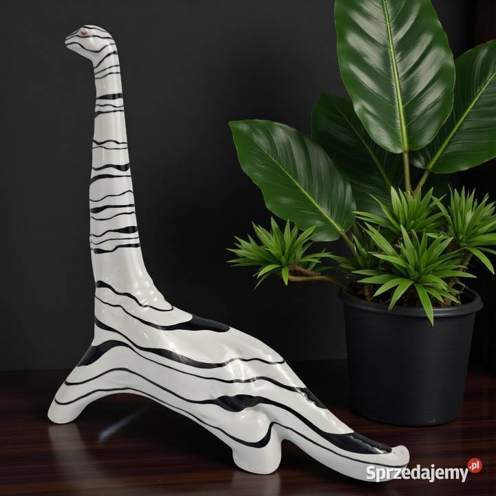 Look Brontozaurus dinozaur Henryk Jędrasiak Porcelana i szkło Bronisze