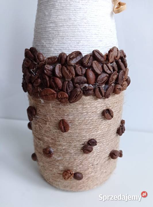 Butelka ręcznie zdobiona Coffe 750 ml Dekoracja Katowice