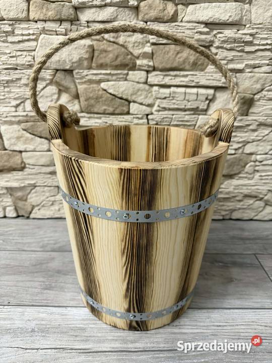 Wiaderko Drewniane Ozdobne do Studni Rustykalne Dębica