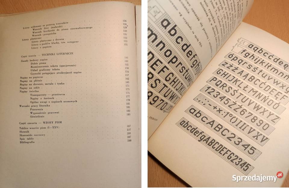 Jan Wojeński Technika liternictwa 1955 twarda
