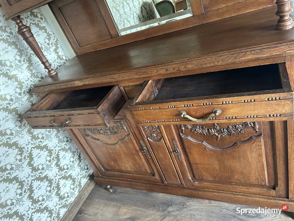 Piękny stary kredens komoda witryna Warszawa