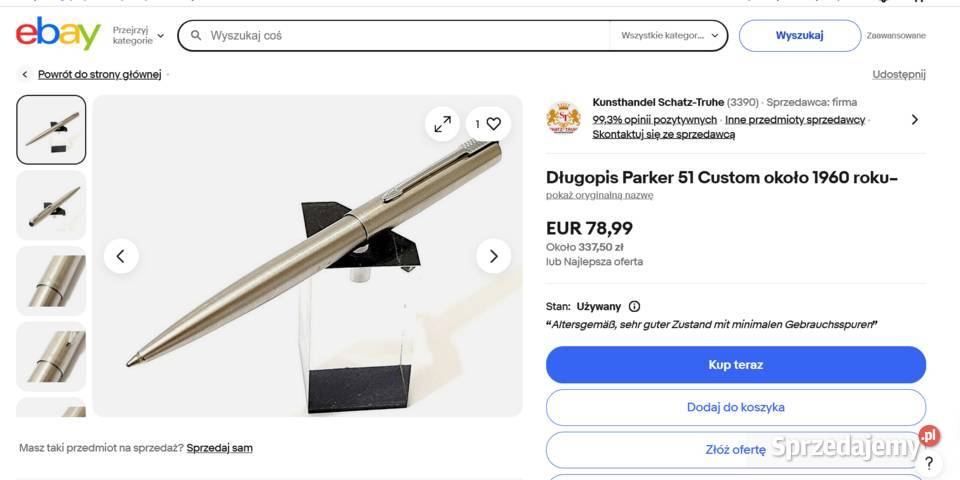 Stary długopis PARKER 51customlata6070te Szczebrzeszyn