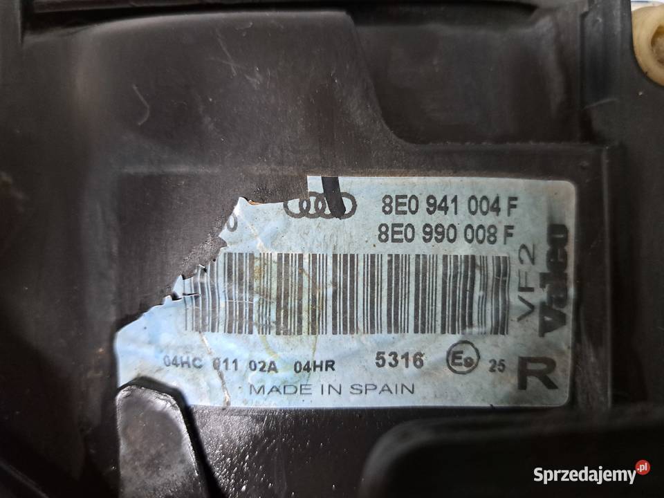 AUDI A4 B6 REFLEKTORY LAMPY VALEO PRZEDNIE dolnośląskie