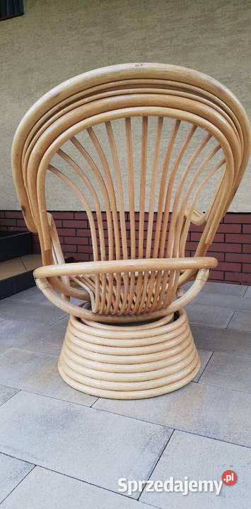 Fotel kręcony rattanowy wiklinowy krzesło mazowieckie Garwolin