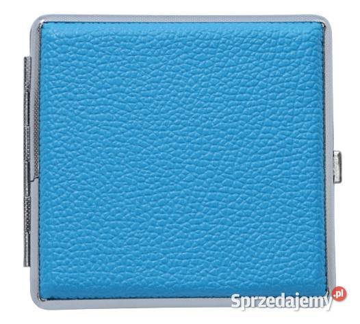 Papierośnica w Niebieskiej Sztucznej Skórze