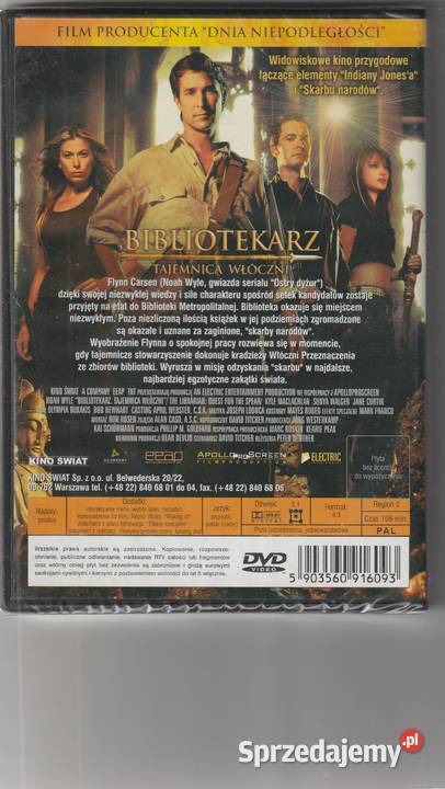 Bibliotekarz Tajemnica włóczni DVD Librarian Filmy