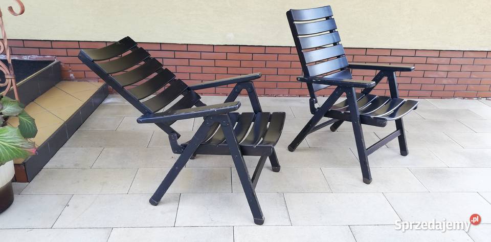 Drewniane leżaki ogrodowe brązowe krzesło fotel Meble ogrodowe mazowieckie Garwolin sprzedam