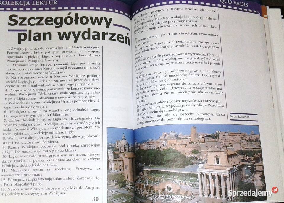 Quo Vadis Omówienie lektury szkolnej Kolekcja lubelskie Chełm