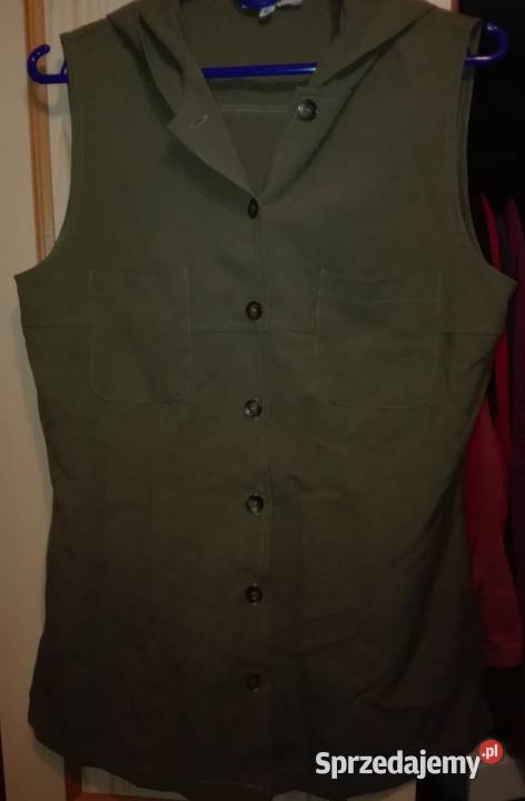 Kamizelka khaki zielona kaptur XS S M 34 36 38 mazowieckie sprzedam