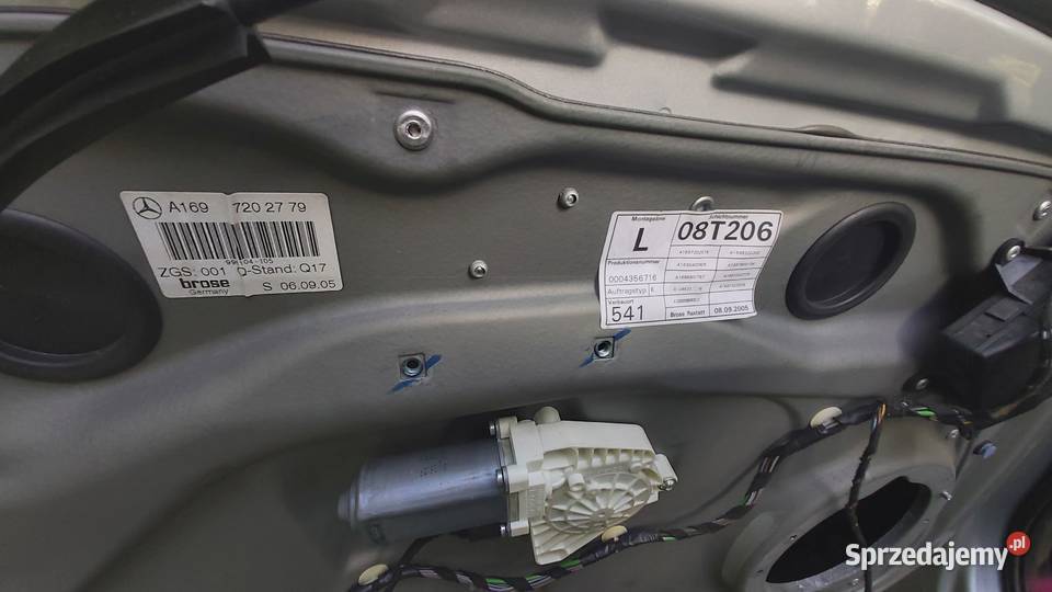 Mechanizm szyb Mercedes w169 lewy przód a klasa podkarpackie sprzedam