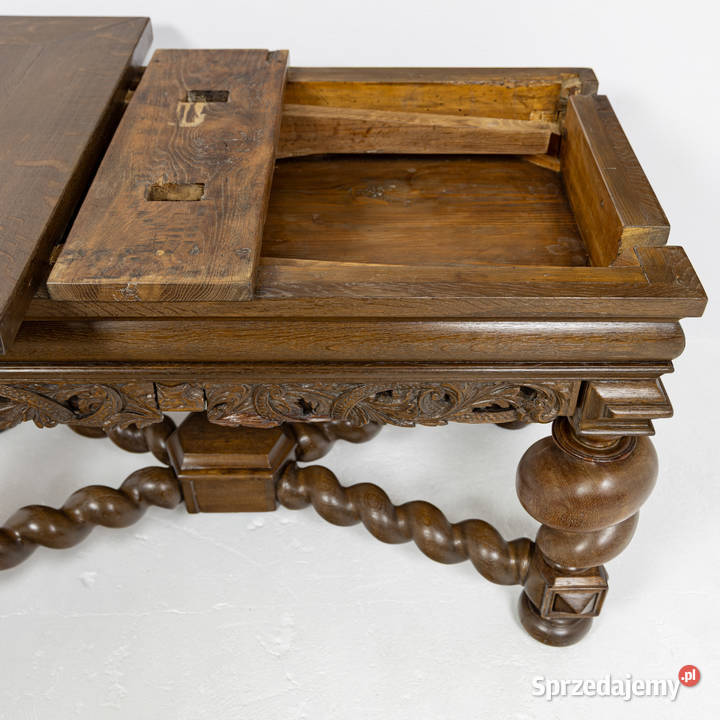 Wyjątkowy Dębowy Stół Gdański Barok XIX Wiek wielkopolskie Swarzędz sprzedam