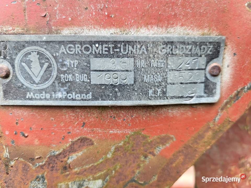 Pług unia Grudziądz 4 skibowy Śmiłowo