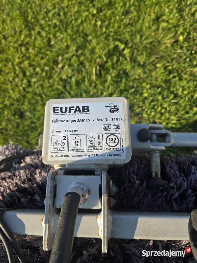 Bagażnik na dwa rowery uchylny Eufab
