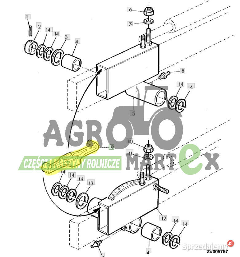 Z47501 PROWADNICA ŚLIZG JD Pozostałe Wichrów sprzedam