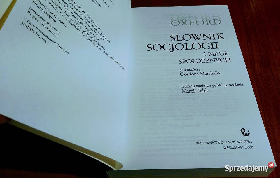 Słownik socjologii i nauk społecznych Gordon pomorskie Gdańsk sprzedam