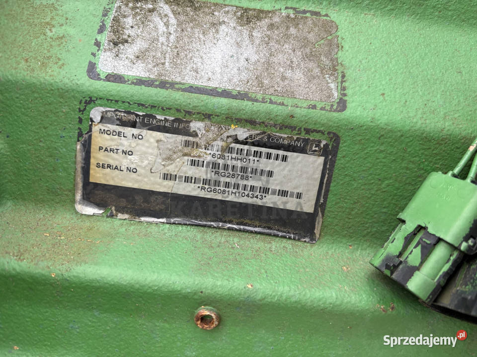 John Deere 6081HH011 Silnik Słupek Blok Głowica Jastrzębniki