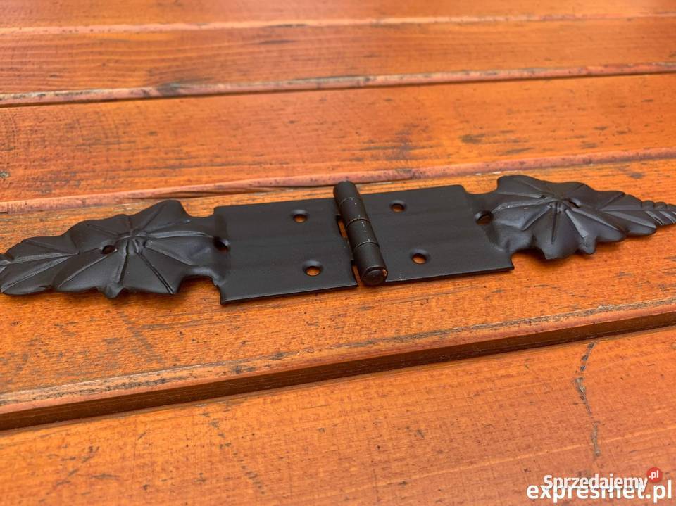 Zawias splatany kuty czarny zawias ozdobny do 28cm Drzwi i okna