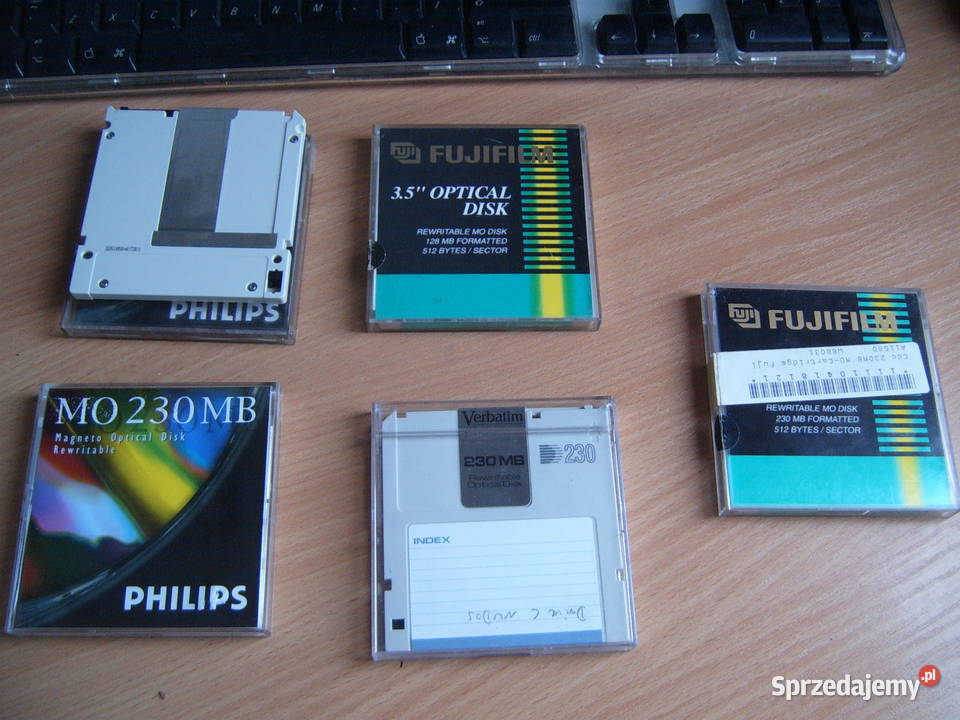 dyski MO magnetooptyczny 5 230mb 128mb Fuji Wrocław