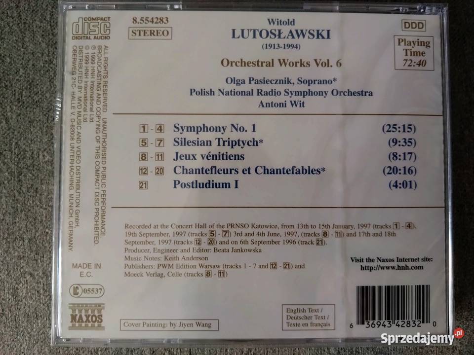Witold Lutosławski Symphony No 1 Chantefleurs et