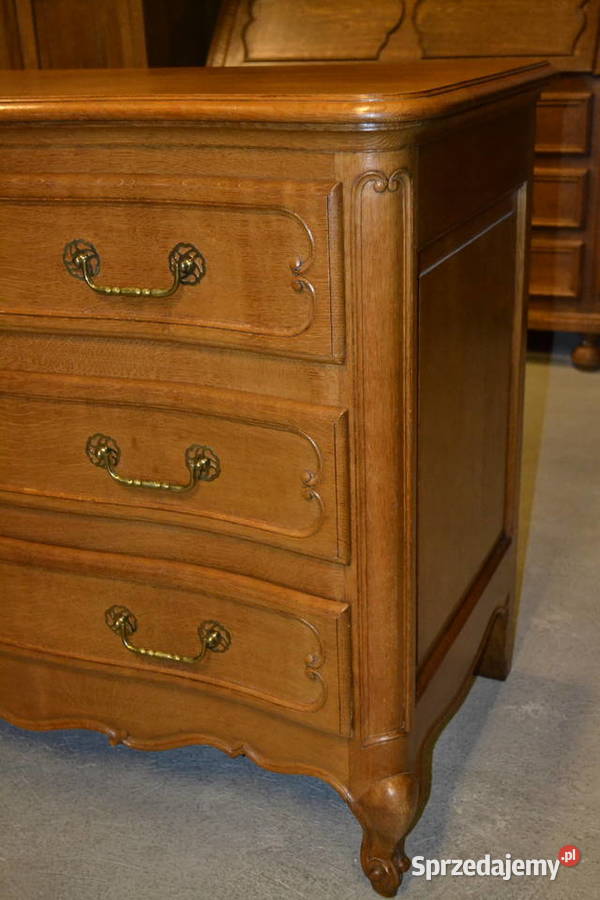 komoda ludwikowska gięte fronty lity dąb Będzin sprzedam