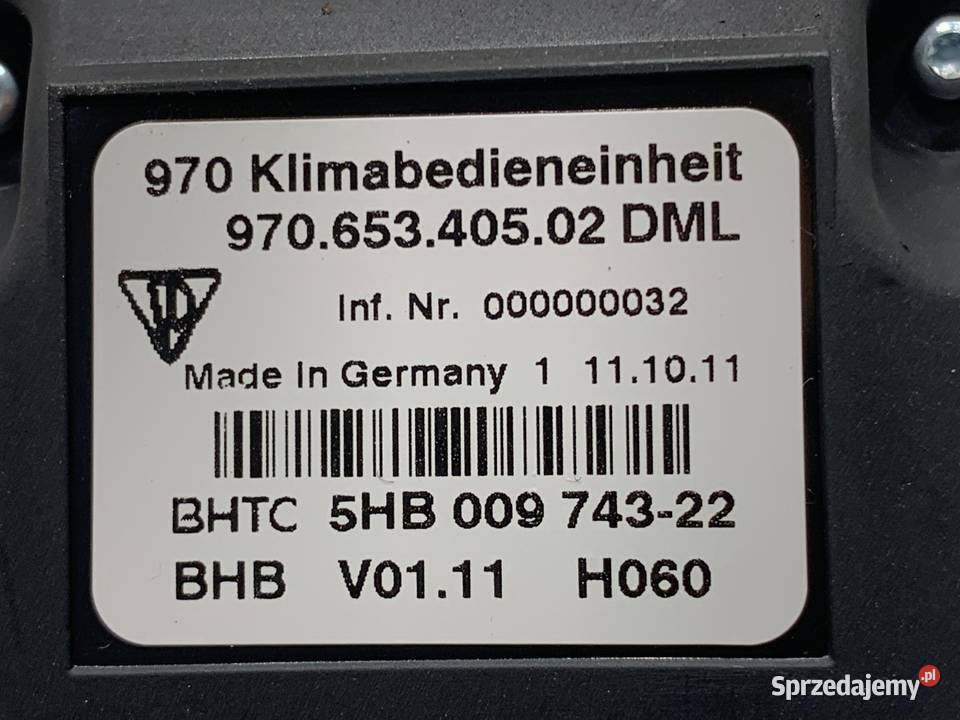 PANEL STEROWANIA FOTELI PORSCHE PANAMERA