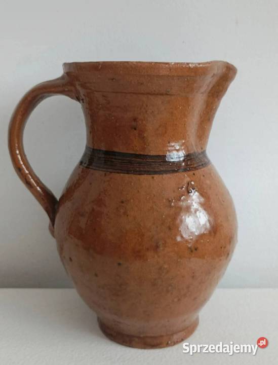 Stary gliniany dzbanek Dzbanki, karafki i mleczniki Dzierżoniów