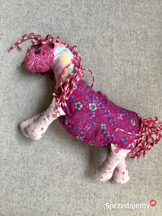 Maskotka przytulanka konik różowy patchwork Warszawa