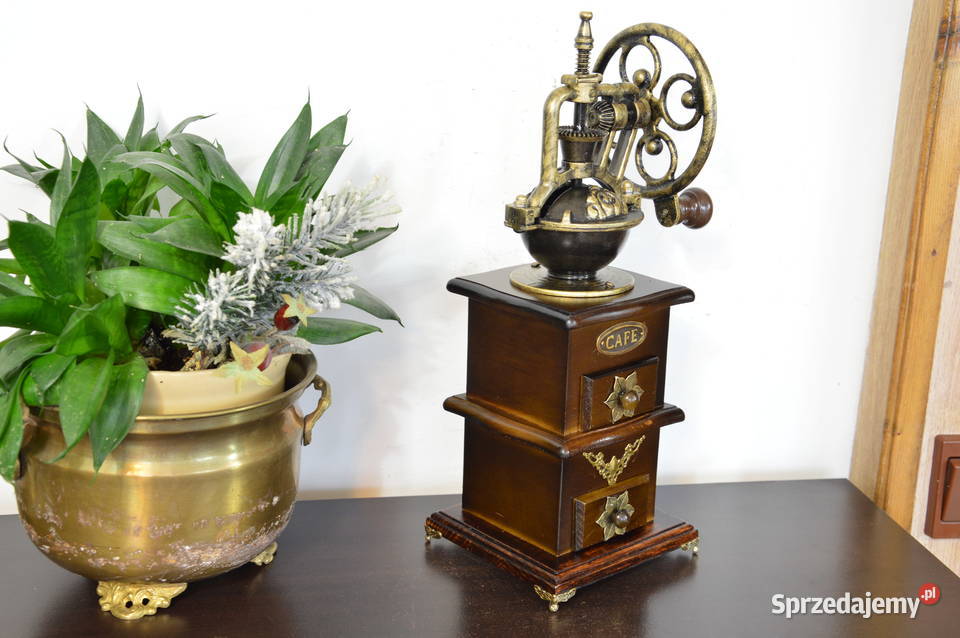 piękny drewniany MŁYNEK do kawy piętrowy Jastrzębie-Zdrój sprzedam