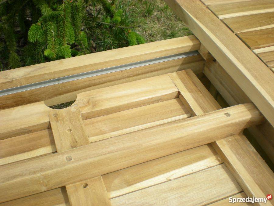Solidny stół ogrodowy z drewna teakowego 120 170 Konin sprzedam