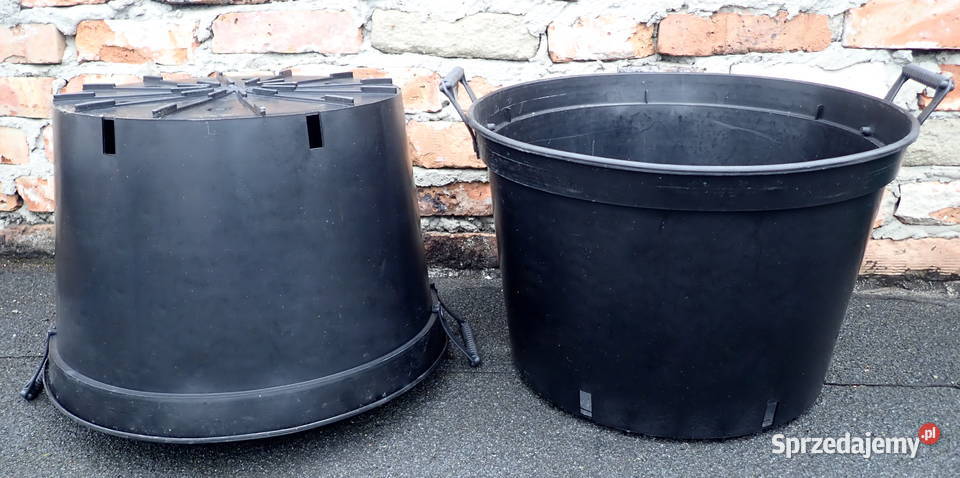 Doniczki 40L litrów z uchwytami Szerokie 46 40L śląskie