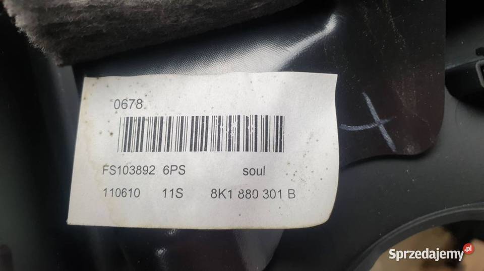 OSŁONA POD KIEROWNICE SOUL 8K1880301B AUDI S4 B8 Lipno