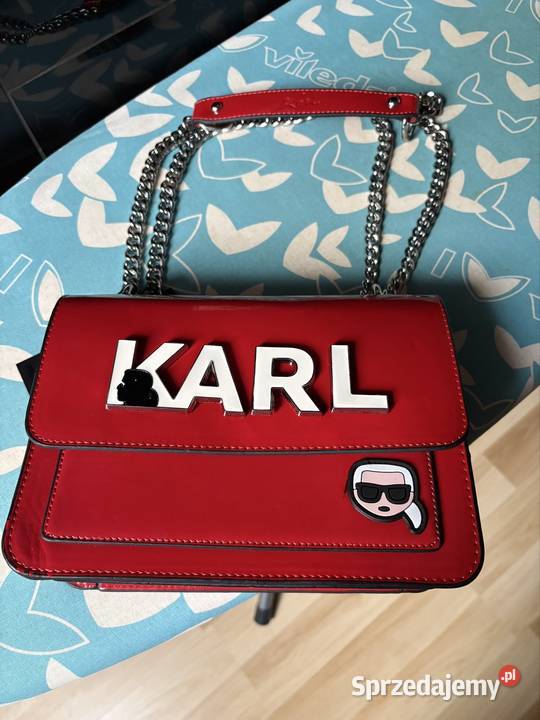 Torebka damska listonoszka Karl Lagerfeld nowa czerwony Torby i torebki
