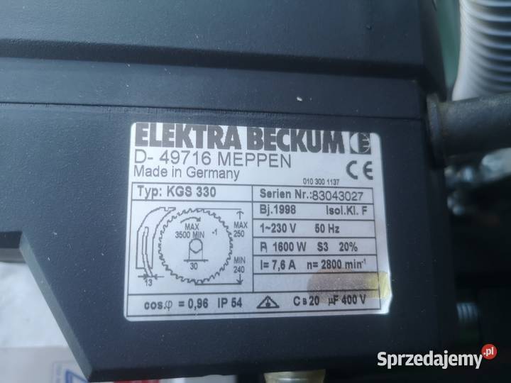 Piła Ukośnica Kapówka Elektra Beckum KGS330 Zbuczyn