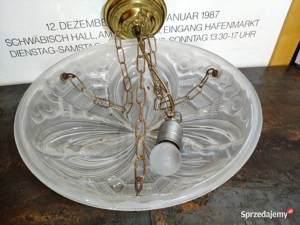 Lampa Art Deco Francja lata 30 H Mouynet vintage sprzedam