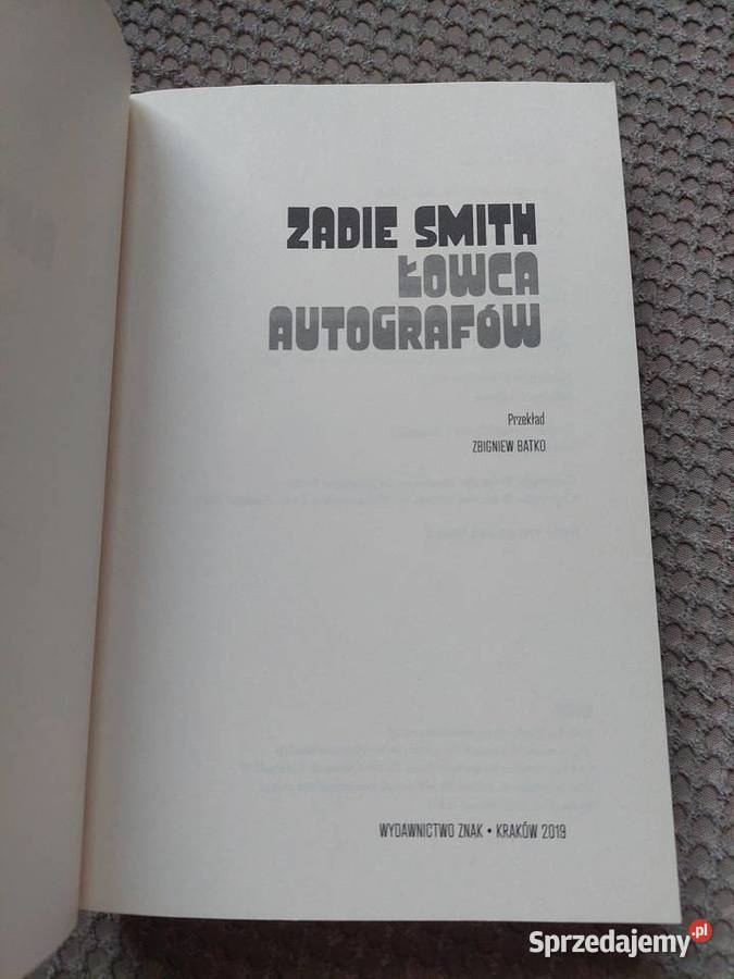 nowa Łowca autografów Zadie Smith małopolskie Kraków