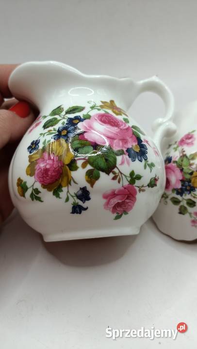 Mlecznik i cukiernica wazon u miska porcelana z lubelskie