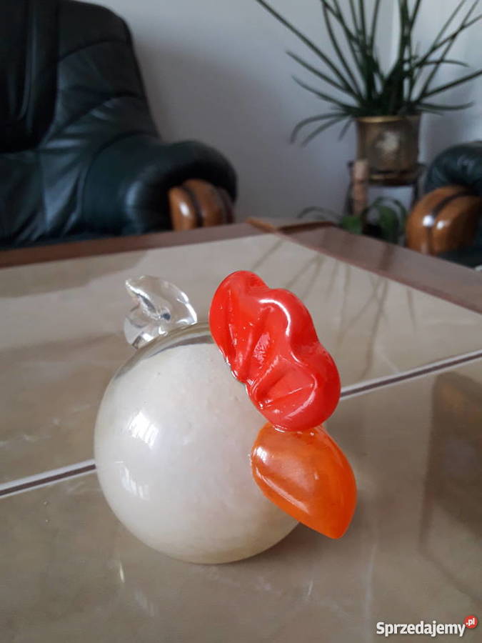 Szklany przycisk papieru Caitnes Kurczak Tikka Janów Lubelski