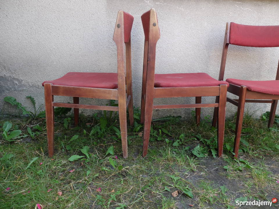 Komplet 3 krzeseł Medeo77 Swarzędz z epoki PRL Kościan sprzedam