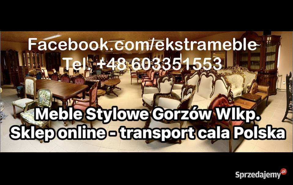 Stylowy stół 8 krzeseł 14 osób rozkładany 350 Gorzów Wielkopolski